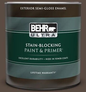 BEHR ULTRA 1 qt. #MQ2-39 Rare Wood Semi-Gloss Enamel Exterior Paint & Primer