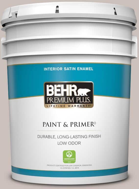 BEHR PREMIUM PLUS 5 gal. #780A-3 Down Home Satin Enamel Low Odor Interior Paint & Primer