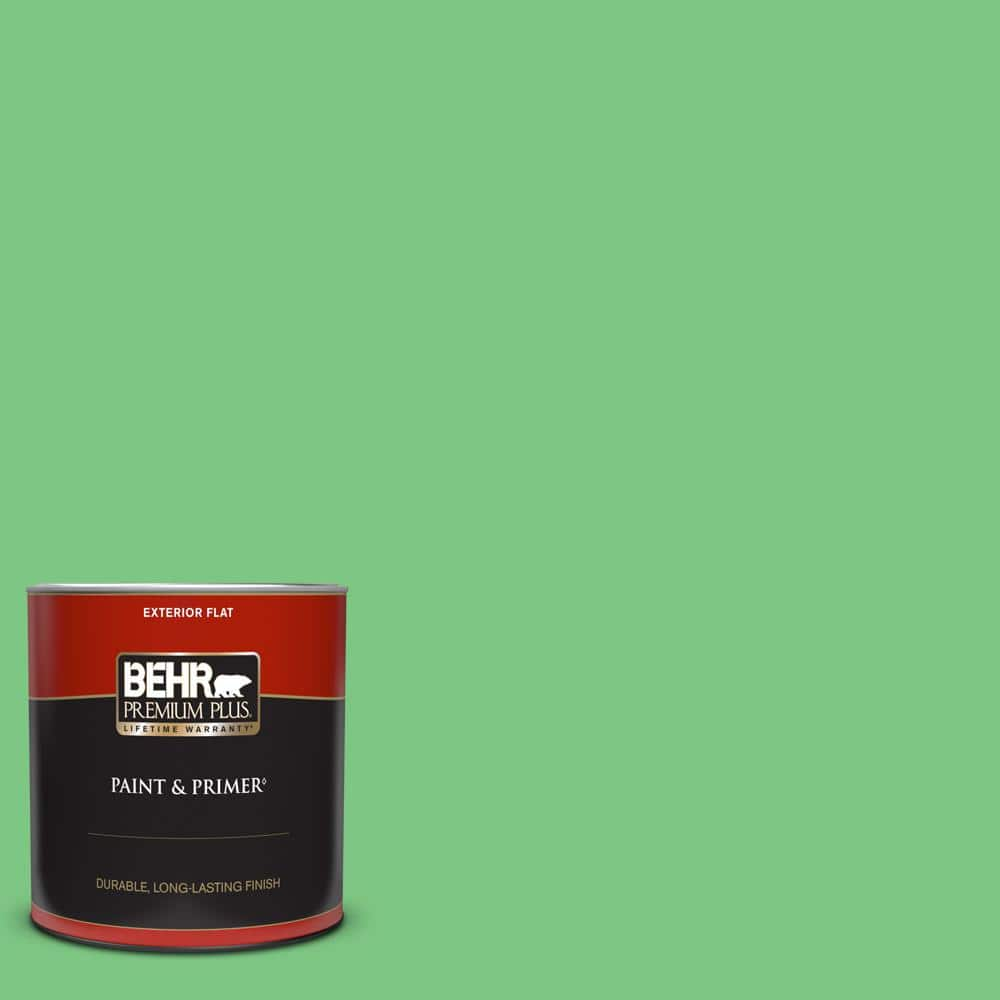 BEHR PREMIUM PLUS 1 qt. #P390-5 Garden Stroll Flat Exterior Paint & Primer