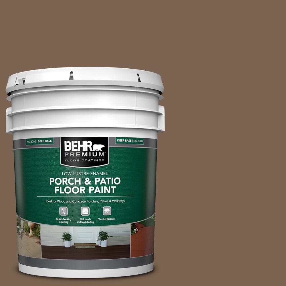 BEHR PREMIUM 5 gal. #N260-7 Folk Guitar Low-Lustre Enamel Interior/Exterior Porch and Patio Floor Paint