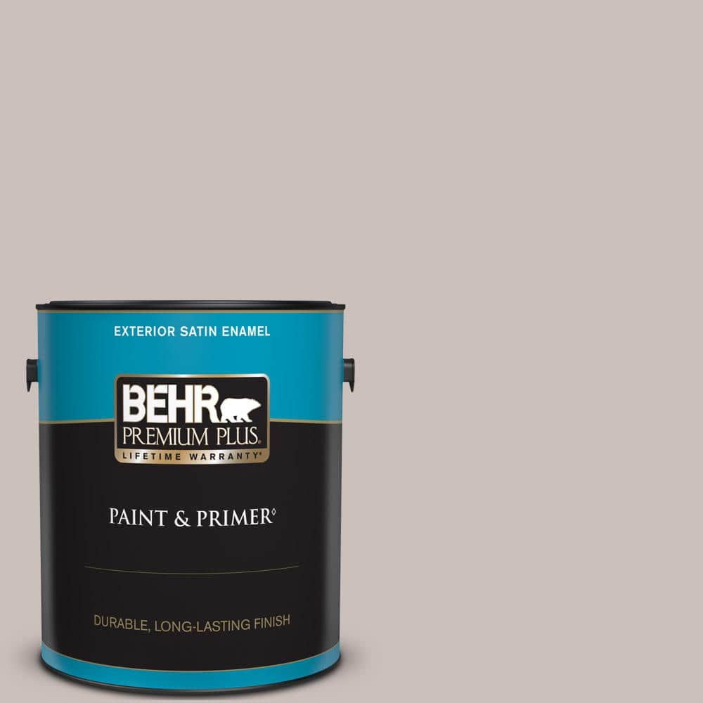 BEHR PREMIUM PLUS 1 gal. #780A-3 Down Home Satin Enamel Exterior Paint & Primer