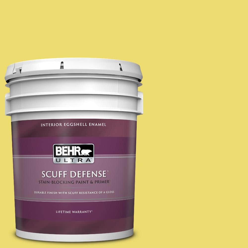 BEHR ULTRA 5 gal. #T15-15 Plastic Lime Extra Durable Eggshell Enamel Interior Paint & Primer
