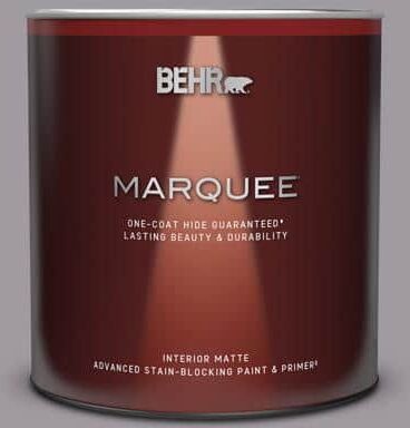 BEHR MARQUEE 1 Qt. #N570-3 Art Nouveau Glass One-Coat Hide Matte Interior Paint & Primer