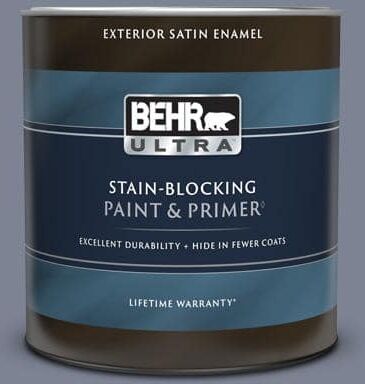 BEHR ULTRA 1 qt. #610F-6 Deep Smoke Signal Satin Enamel Exterior Paint & Primer