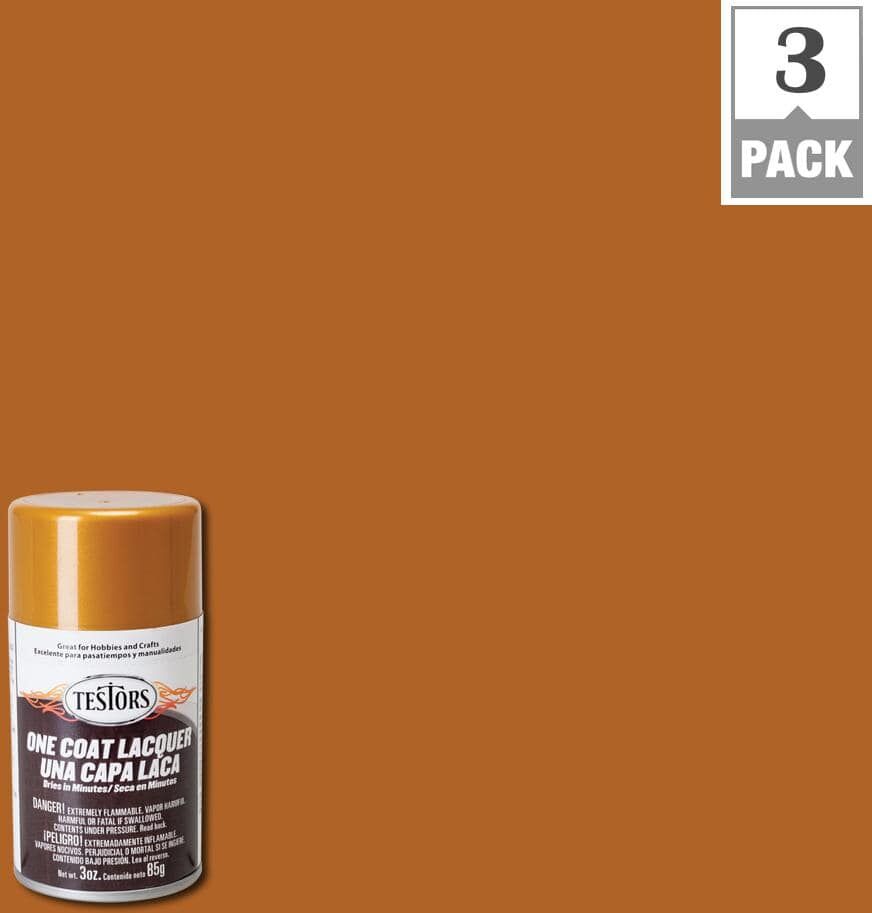 Testors 3 oz. Pure Gold Lacquer Spray Paint (3-Pack)