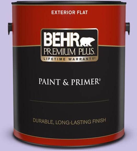 BEHR PREMIUM PLUS 1 gal. #P560-3 Party Hat Flat Exterior Paint & Primer