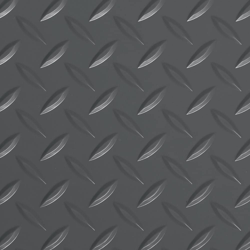 G-Floor Diamond Tread 8.5 ft. x 22 ft. Slate Grey Commercial Grade Vinyl Garage Flooring Cover and Protector