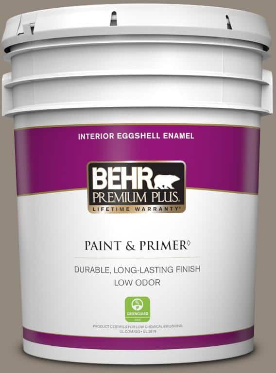 BEHR PREMIUM PLUS 5 gal. #MQ2-57 Art District Eggshell Enamel Low Odor Interior Paint & Primer