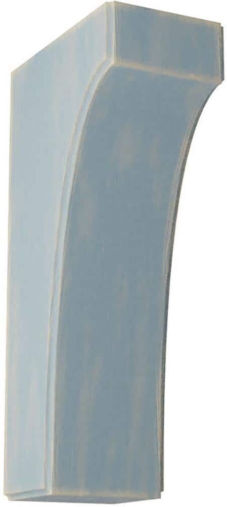 Ekena Millwork 3-1/2 in. x 12 in. x 6 in. Driftwood Blue Clarksville Wood Vintage Decor Bracket