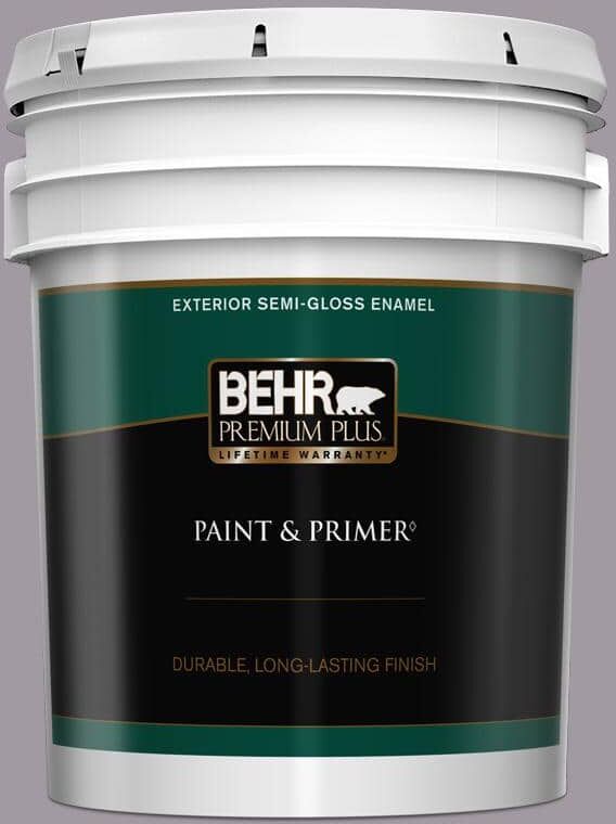 BEHR PREMIUM PLUS 5 gal. #N570-3 Art Nouveau Glass Semi-Gloss Enamel Exterior Paint & Primer