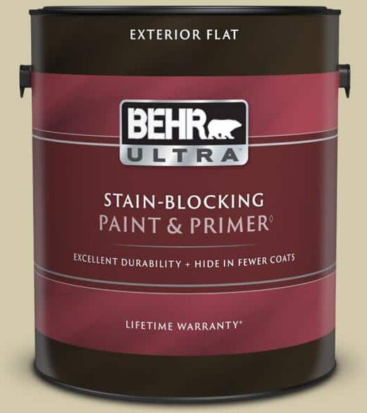 BEHR ULTRA 1 gal. #PPU9-12 Prairie House Flat Exterior Paint & Primer