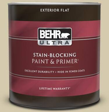 BEHR ULTRA 1 qt. #PPU9-12 Prairie House Flat Exterior Paint & Primer