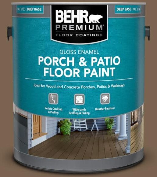 BEHR PREMIUM 1 gal. #N260-7 Folk Guitar Gloss Enamel Interior/Exterior Porch and Patio Floor Paint