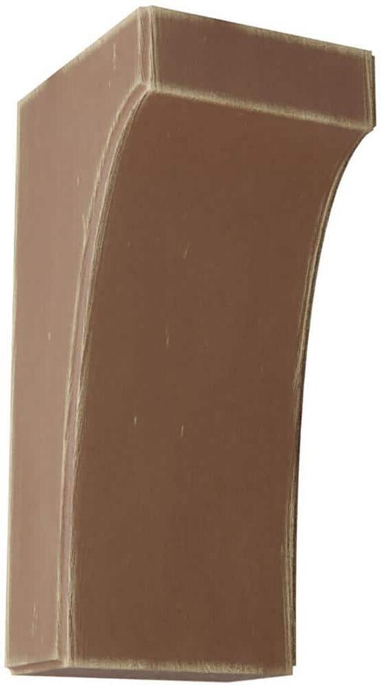 Ekena Millwork 5-1/4 in. x 12 in. x 6 in. Weathered Brown Clarksville Wood Vintage Decor Bracket