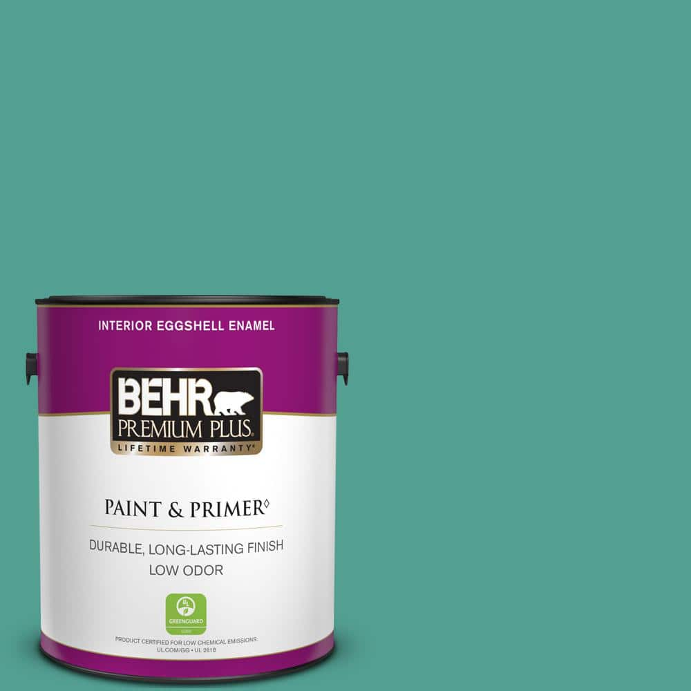 BEHR PREMIUM PLUS 1 gal. Home Decorators Collection #HDC-WR15-9 Aqua Revival Eggshell Enamel Low Odor Interior Paint & Primer