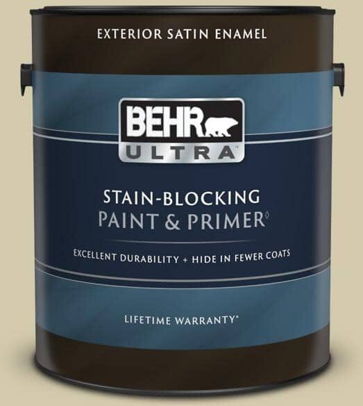 BEHR ULTRA 1 gal. #PPU9-12 Prairie House Satin Enamel Exterior Paint & Primer