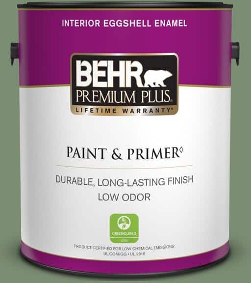 BEHR PREMIUM PLUS 1 gal. #PPU11-02 Shallot Bulb Eggshell Enamel Low Odor Interior Paint & Primer