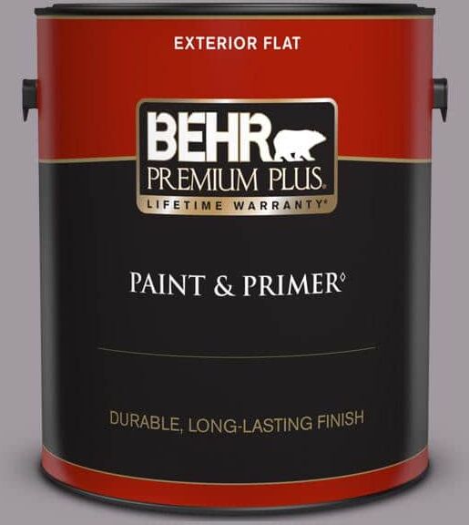 BEHR PREMIUM PLUS 1 gal. #N570-3 Art Nouveau Glass Flat Exterior Paint & Primer