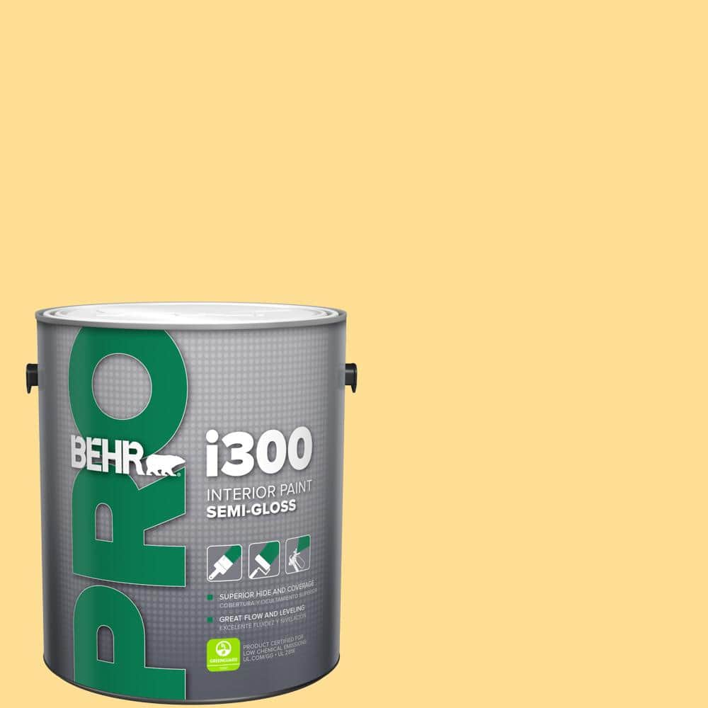 BEHR PRO 1 gal. #350B-5 Straw Hat Semi-Gloss Interior Paint