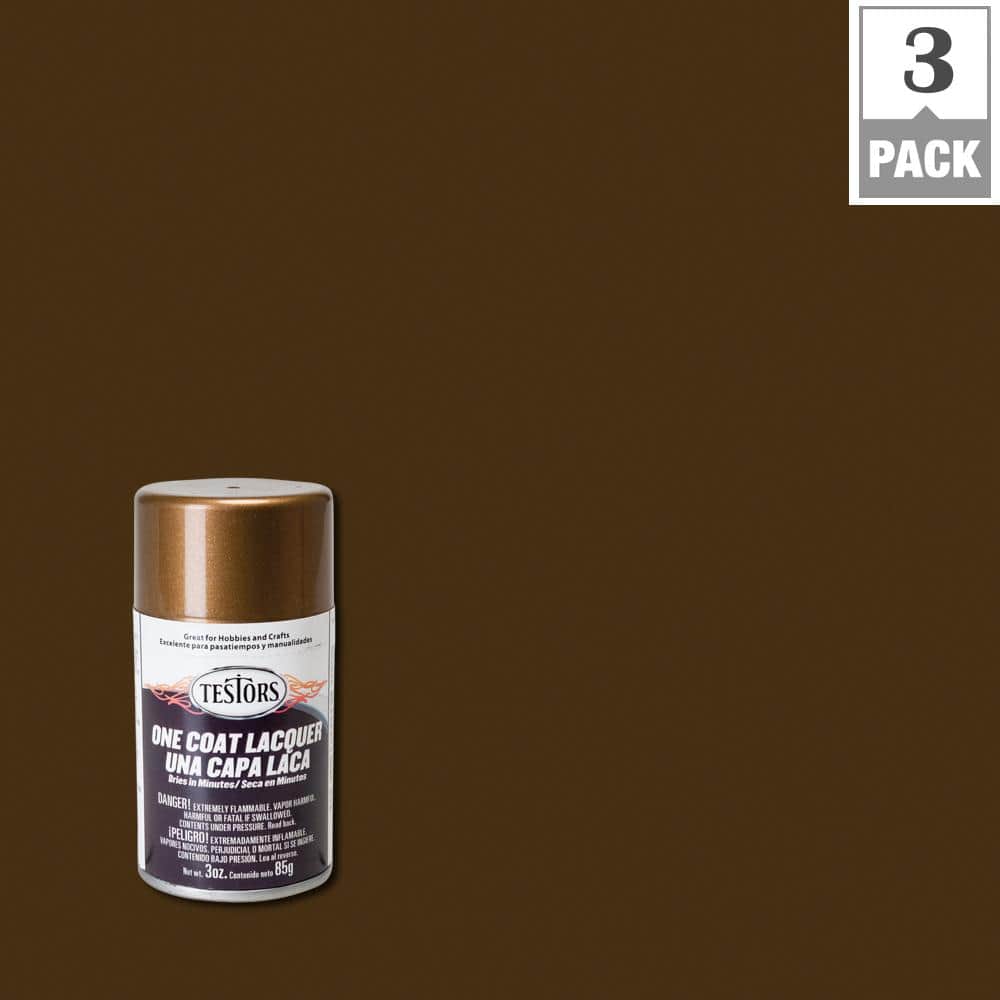Testors 3 oz. Bronze Lacquer Spray Paint (3-Pack)