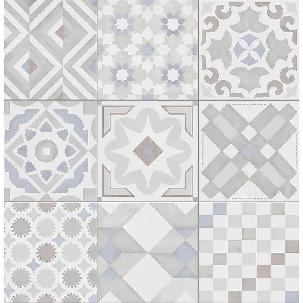 Giorbello Chiasmo Glazed Porcelain Italian 8x8 Wall Tile -Formella Patterned- 7.10 Sq. Ft.-16 Piece Case