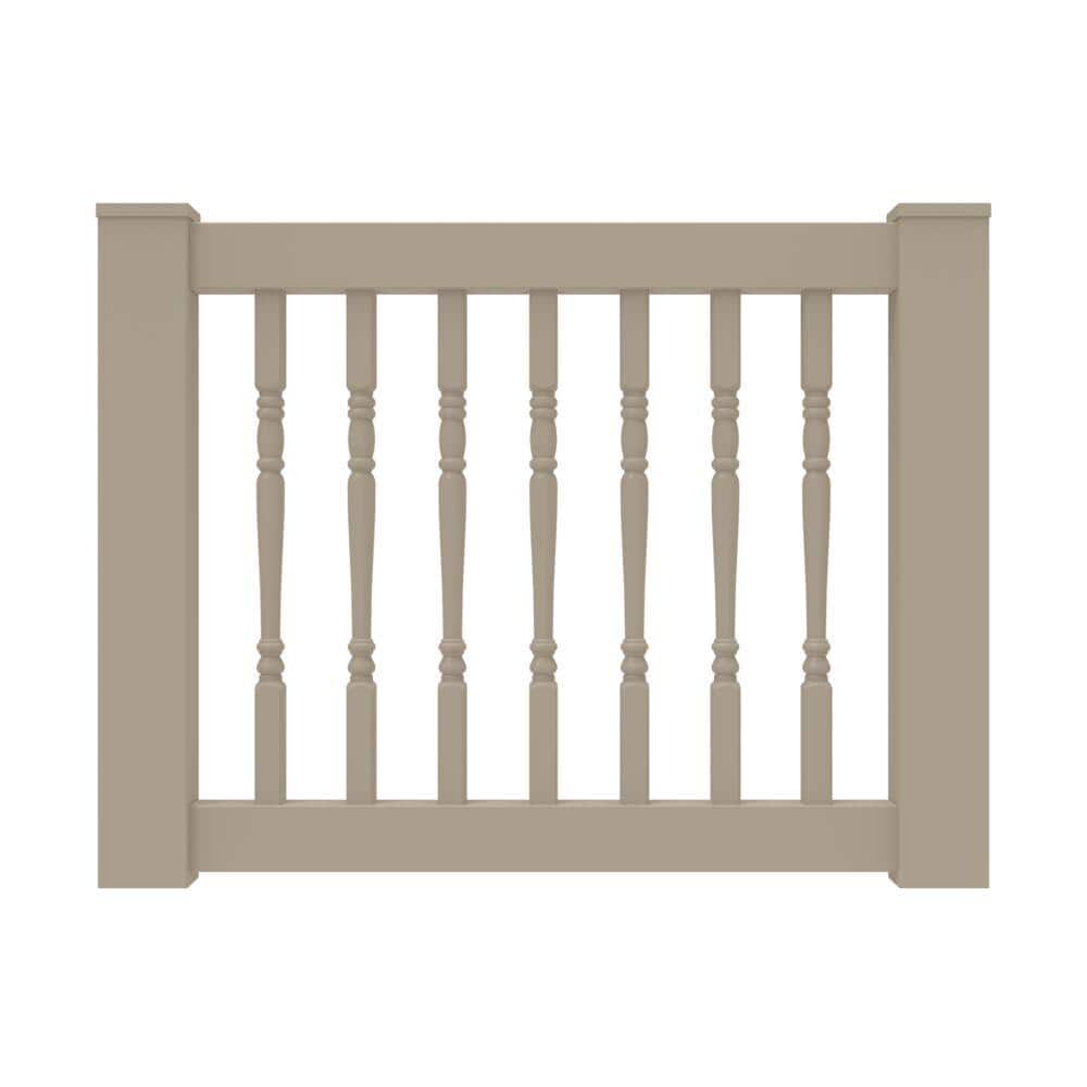 Barrette Outdoor Living Bella Premier Series 36 in. Clay Vinyl Rail Gate Kit with 1.5 in. Turned Balusters