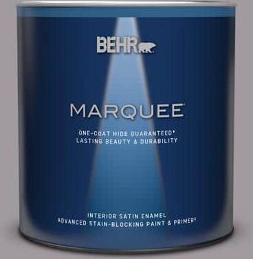 BEHR MARQUEE 1 qt. #N570-3 Art Nouveau Glass One-Coat Hide Satin Enamel Interior Paint & Primer