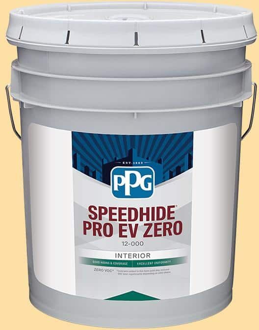 Speedhide Pro EV Zero 5 gal. PPG1205-4 Honey Bee Flat Interior Paint