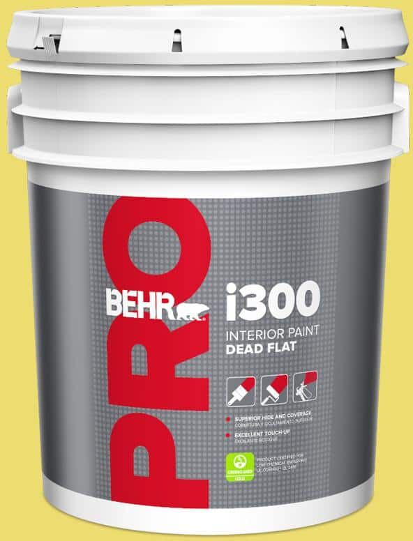 BEHR PRO 5 gal. #T15-15 Plastic Lime Dead Flat Interior Paint