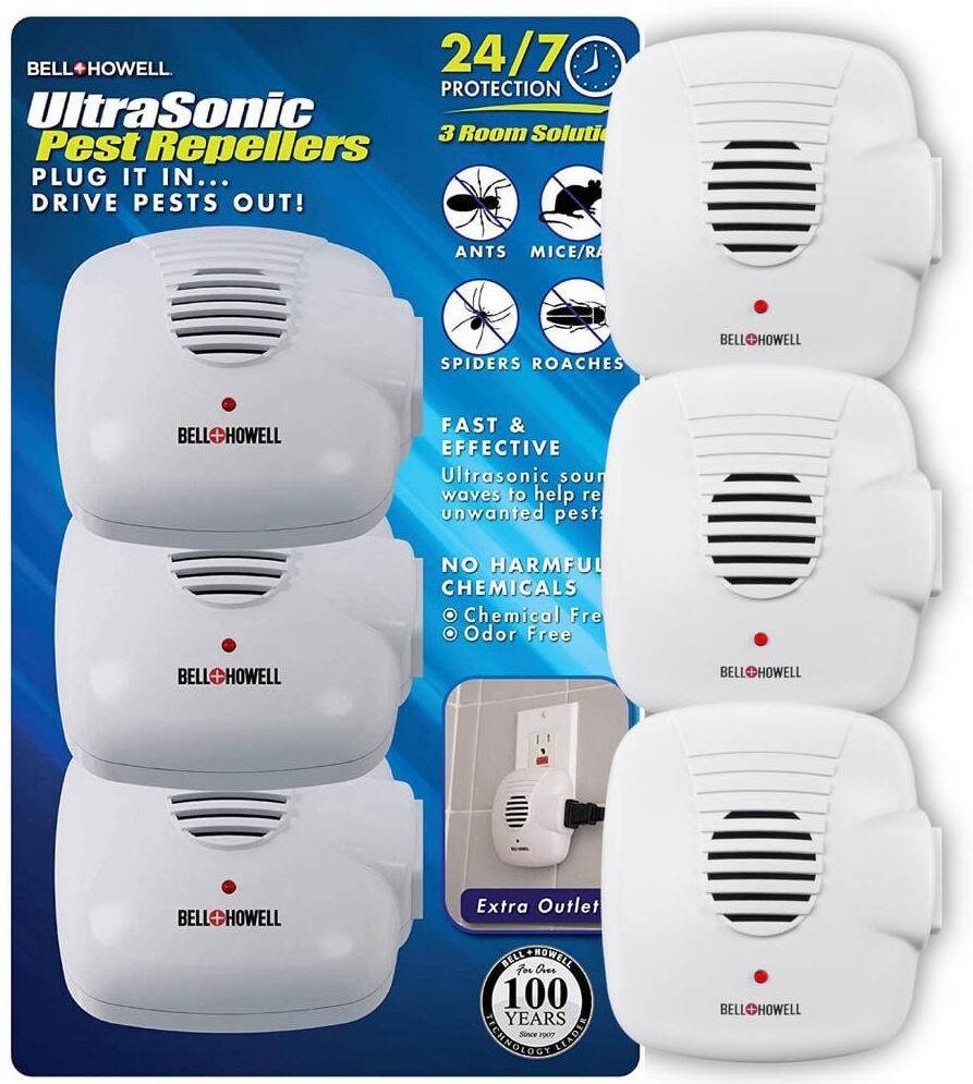 Bell + Howell Ultrasonic Electronic Indoor Pest Repeller with AC Outlet (3-Pack)