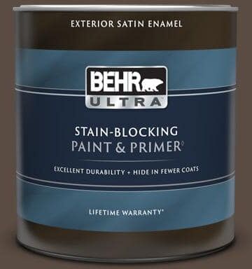 BEHR ULTRA 1 qt. #MQ2-39 Rare Wood Satin Enamel Exterior Paint & Primer