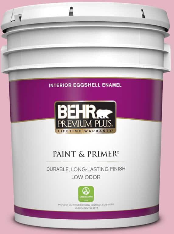 BEHR PREMIUM PLUS 5 gal. Home Decorators Collection #HDC-SP16-10 Japanese Rose Garden Eggshell Enamel Low Odor Interior Paint & Primer