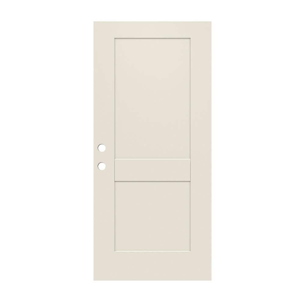JELD-WEN 36 in. x 79 in. 2-Panel Craftsman Primed Steel Front Door Slab