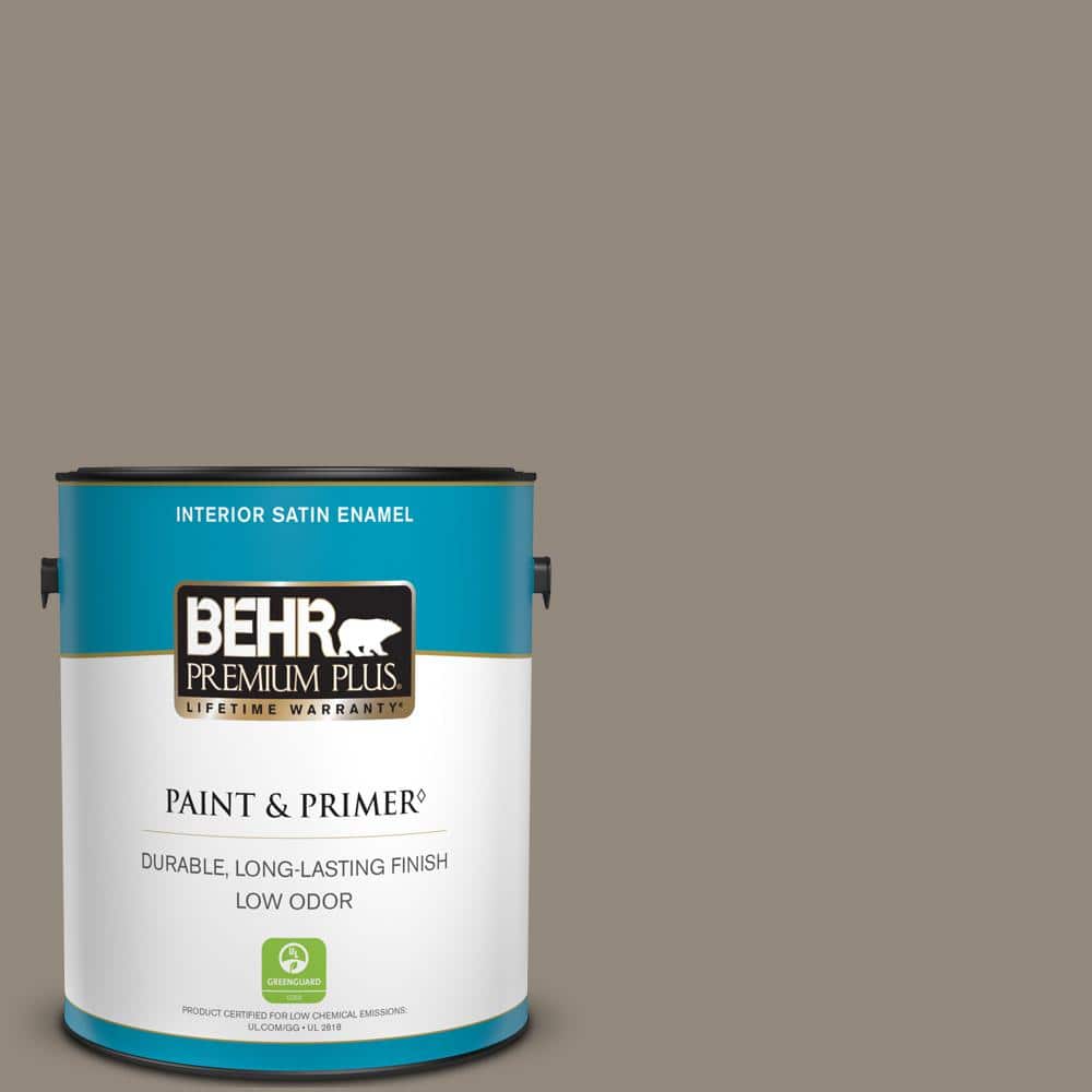 BEHR PREMIUM PLUS 1 gal. #MQ2-57 Art District Satin Enamel Low Odor Interior Paint & Primer