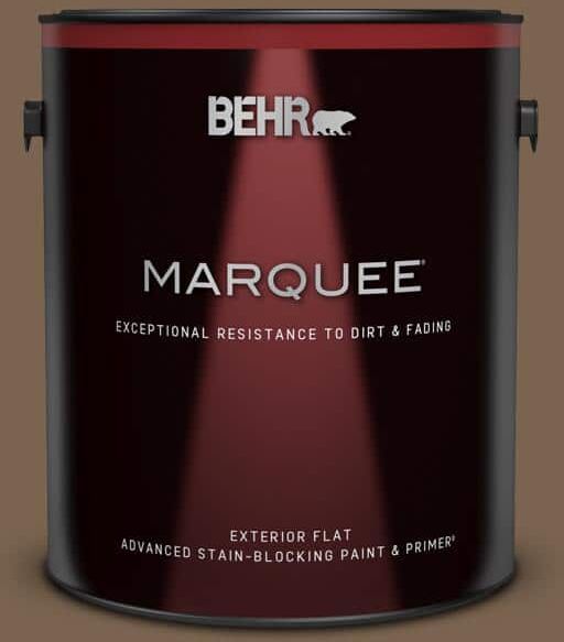 BEHR MARQUEE 1 gal. #N260-7 Folk Guitar Flat Exterior Paint & Primer