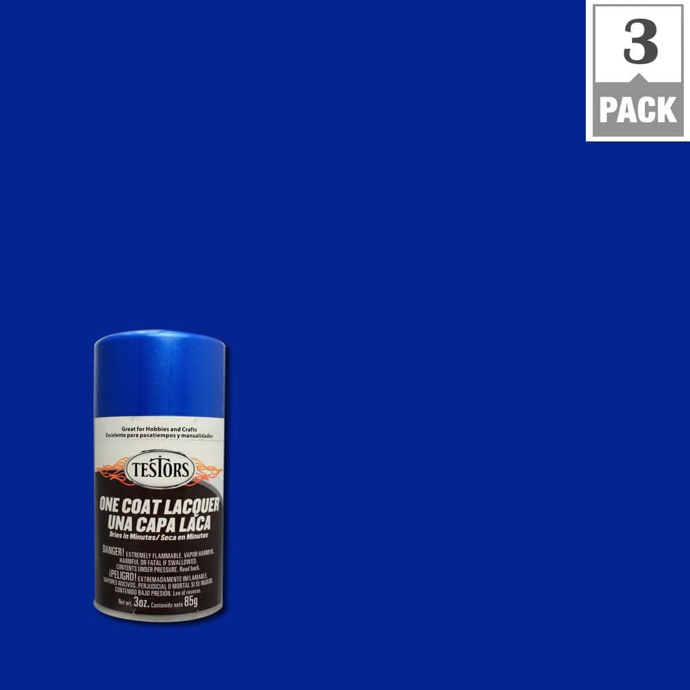 Testors 3 oz. Star Spangled Blue Lacquer Spray Paint (3-Pack)