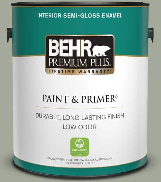 BEHR PREMIUM PLUS 1 gal. Home Decorators Collection #HDC-AC-18 Garden Promenade Semi-Gloss Enamel Low Odor Interior Paint & Primer