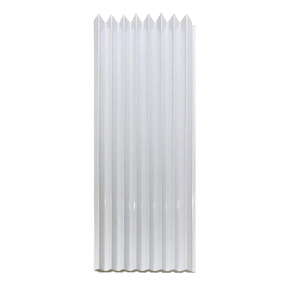 Ejoy 94.5 in. x 4.8 in. x 0.5 in. Acoustic Vinyl Wall Cladding Siding Board in Pure White Color (Set of 6-Piece)