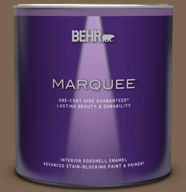 BEHR MARQUEE 1 qt. #N260-7 Folk Guitar One-Coat Hide Eggshell Enamel Interior Paint & Primer