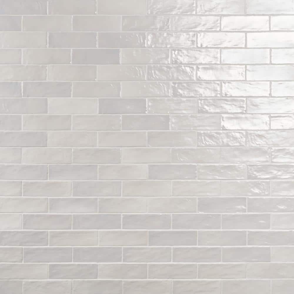 Ivy Hill Tile Amagansett Gin White 2 in. x 8 in. Mixed Finish Ceramic Subway Wall Tile (5.38 sq. ft. / case)
