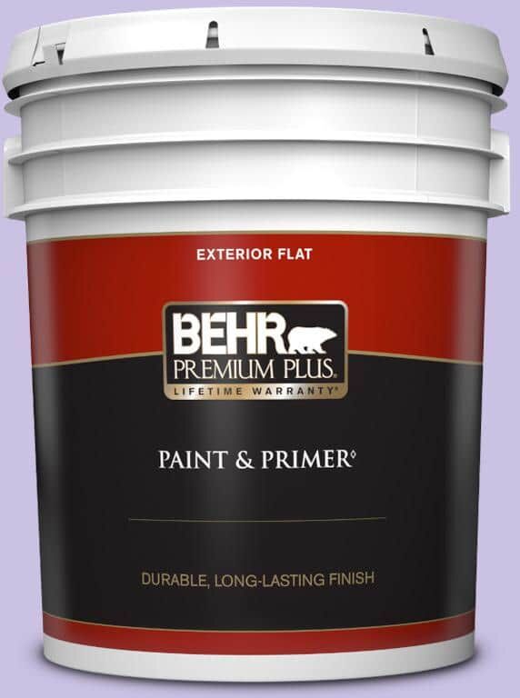 BEHR PREMIUM PLUS 5 gal. #P560-3 Party Hat Flat Exterior Paint & Primer