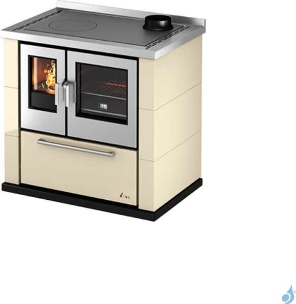 Cadel Cuisinière à bois CADEL Kook 87 Avec plaque en Fonte Puissance 7,5kW A+