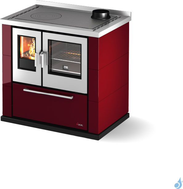 Cadel Cuisinière à bois CADEL Kook 87 Avec plaque en Fonte Ventilation + éclairage Puissance 7,5kW A+