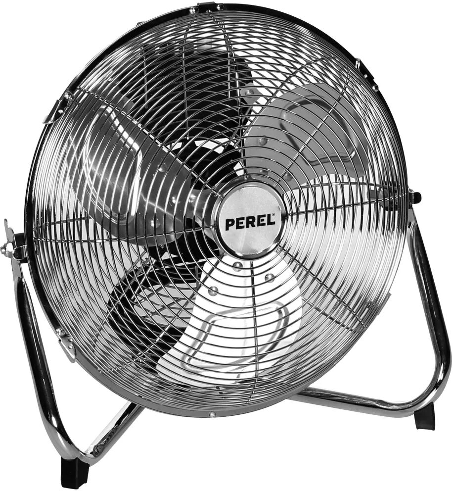 Perel Ventilateur de plancher 30 cm Chrome