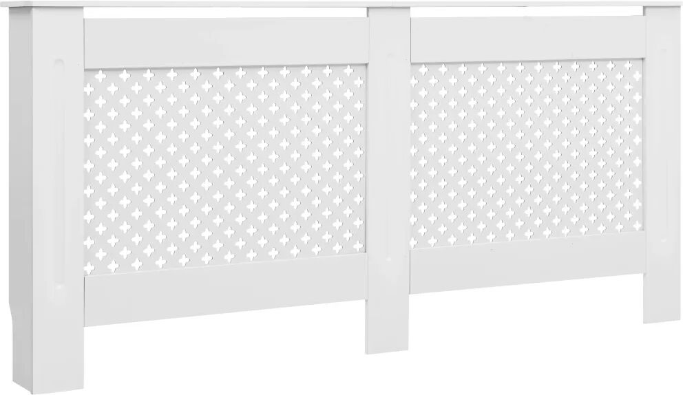 vidaXL Cache-radiateur Blanc 172x19x81,5 MDF