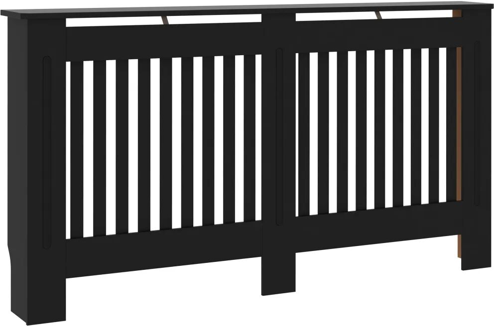 vidaXL Cache-radiateur Noir 152x19x81 cm MDF