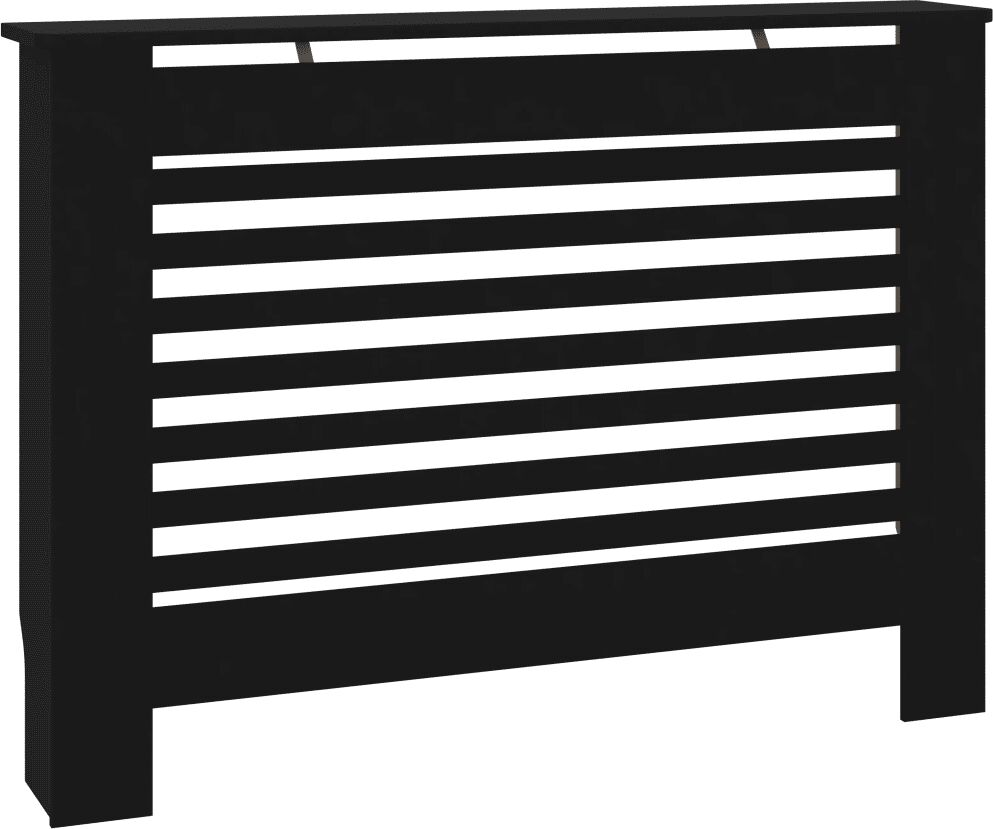 vidaXL Cache-radiateur Noir 112x19x81 cm MDF