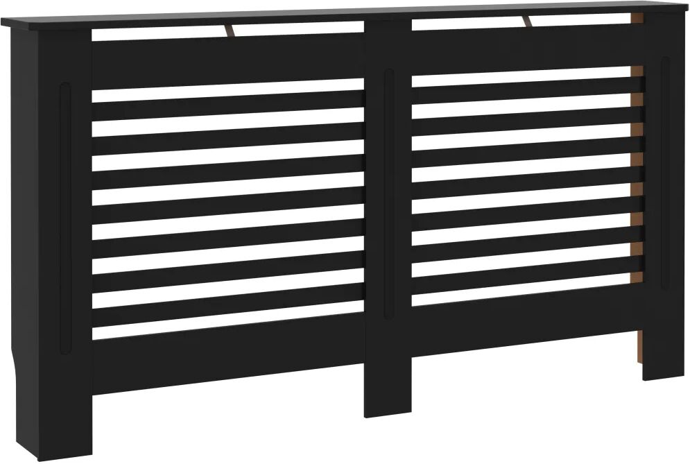 vidaXL Cache-radiateur Noir 152x19x81 cm MDF