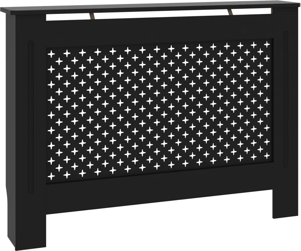 vidaXL Cache-radiateur Noir 112x19x81 cm MDF