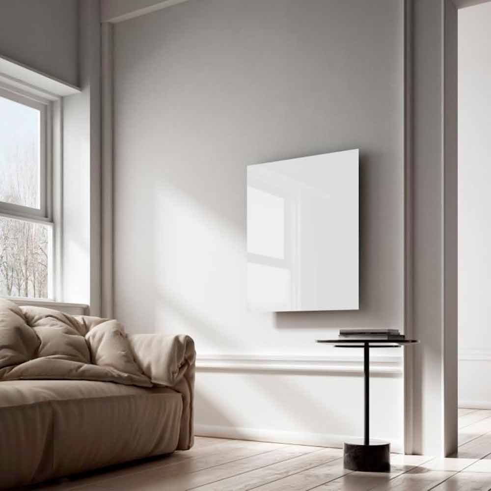 Viadurini Radiators Radiateur électrique infrarouge de design en verre blanc Clear